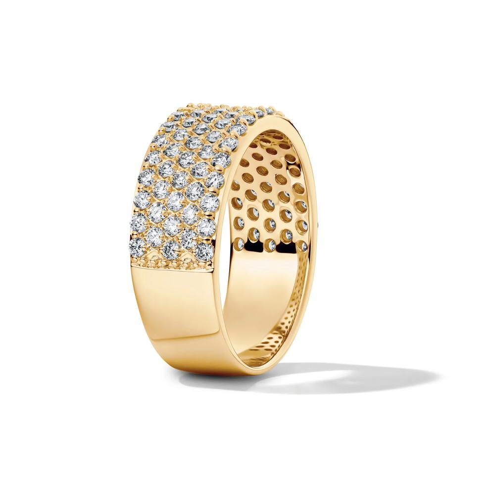 Lab Grown Diamond Pave Multi-Row Band in 14K Yellow Gold (1 ct. tw.) – Image 3 of 4