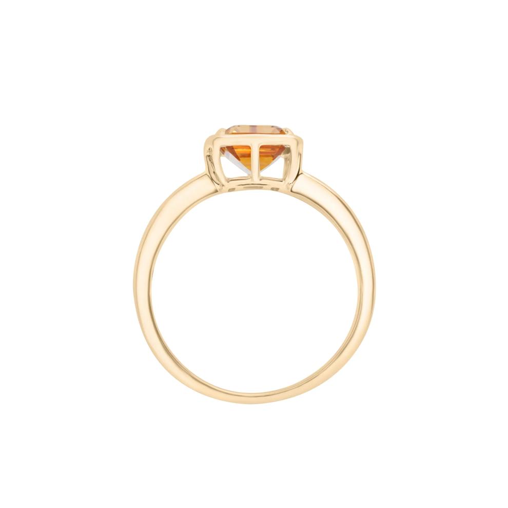 Faux-Bezel Citrine Ring in 10K Yellow Gold – Image 2 of 5