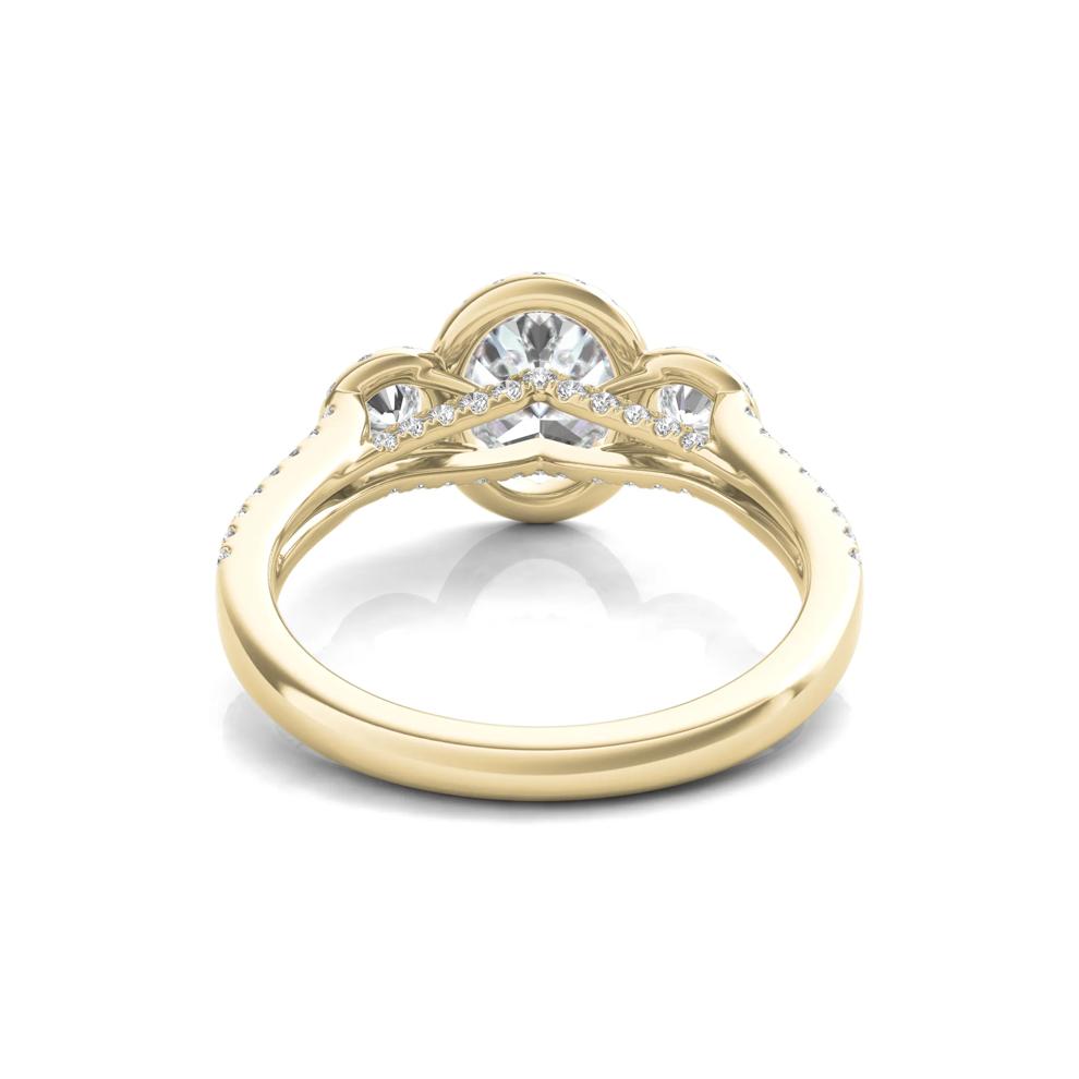 Lab Grown Diamond Oval-Shaped Engagement Ring in 14K Yellow Gold (1 3/4 ct. tw.) – Image 4 of 5