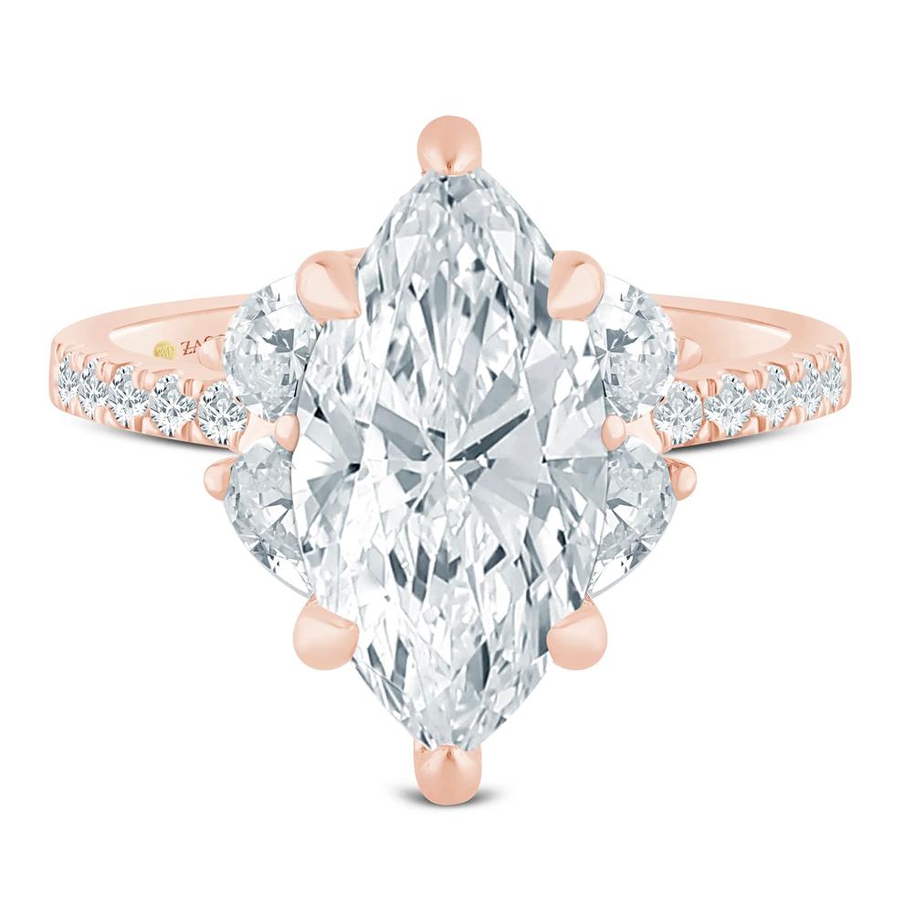 Lab Grown Diamond Marquise Engagement Ring in 14K Rose Gold (3 5/8 ct. tw.) – Image 1 of 3