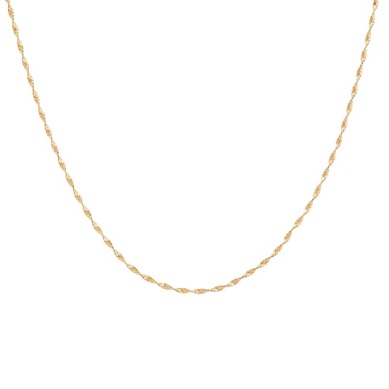 Diamond-Cut Twist Chain in 14K Yellow Gold, 1MM, 18&rdquo; – Image 1 of 4