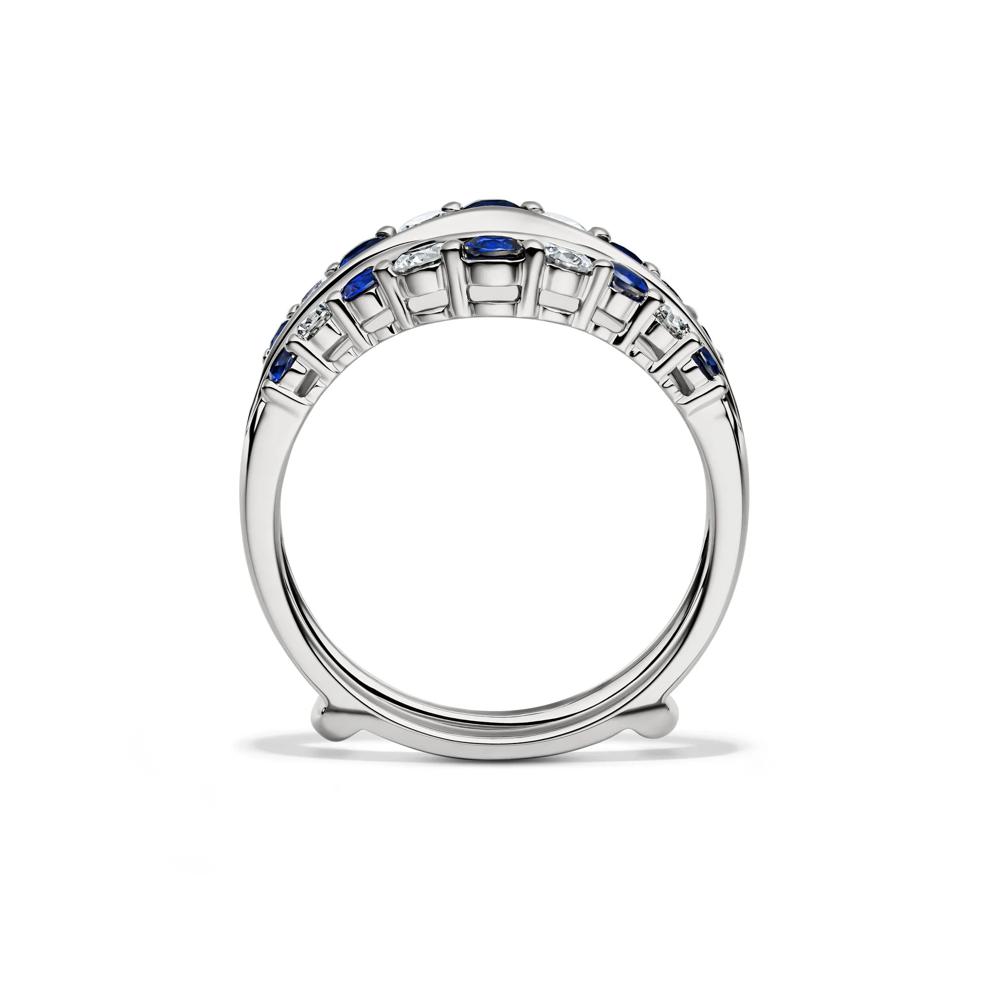 1/2 ct. tw. Diamond &amp; Sapphire Ring Enhancer in 14K White Gold – Image 2 of 4