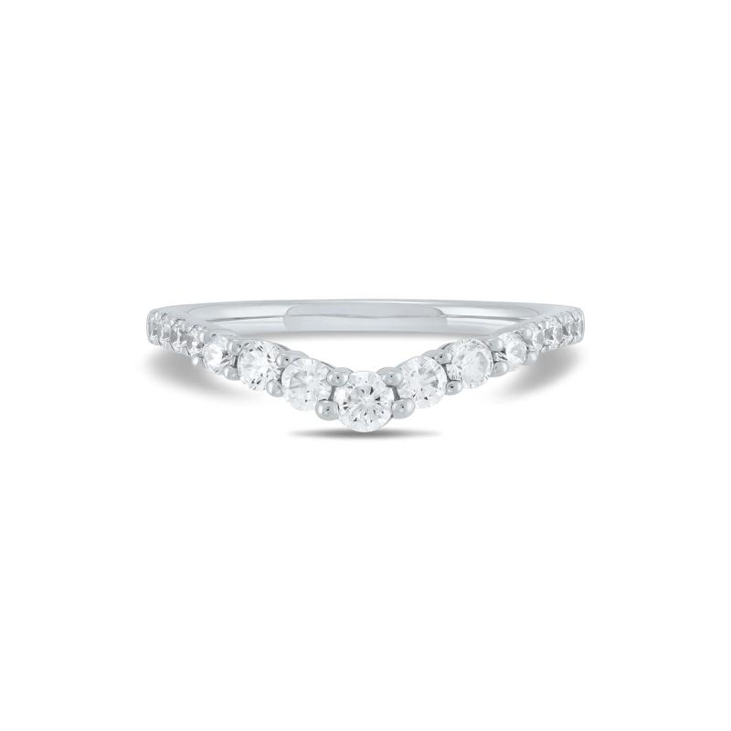 Lab Grown Diamond Contour Band in 14K White Gold &#40;1/2 ct. tw.&#41; – Image 1 of 3