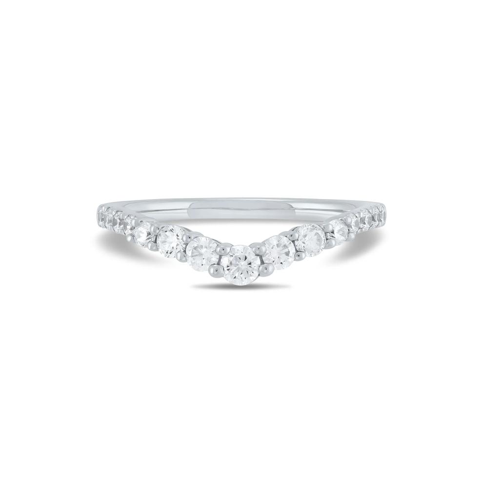 Lab Grown Diamond Contour Band in 14K White Gold (1/2 ct. tw.) – Image 1 of 3