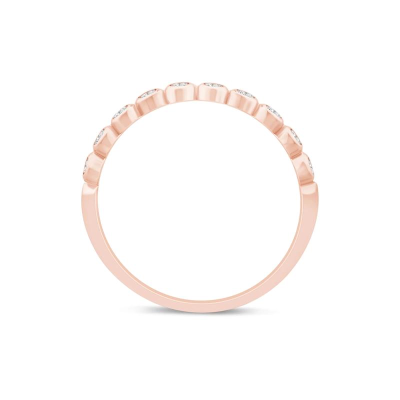 Lab Grown Diamond Bezel-Set Stack Band in 10K Rose Gold &#40;1/4 ct. tw.&#41; – Image 2 of 3