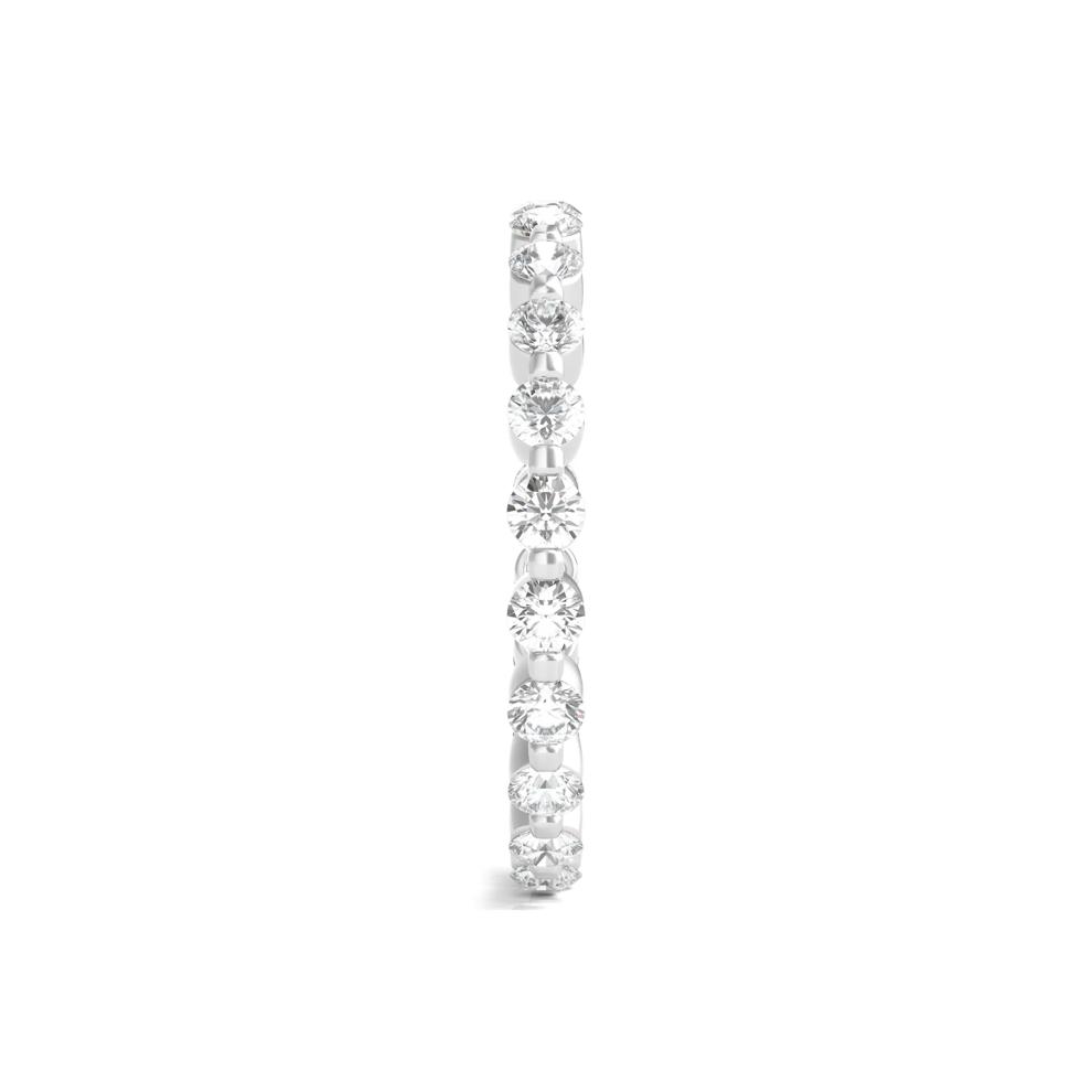 Round Brilliant-Cut Lab Grown Diamond Eternity Band in 14k White Gold (1 ct. tw.) – Image 3 of 3