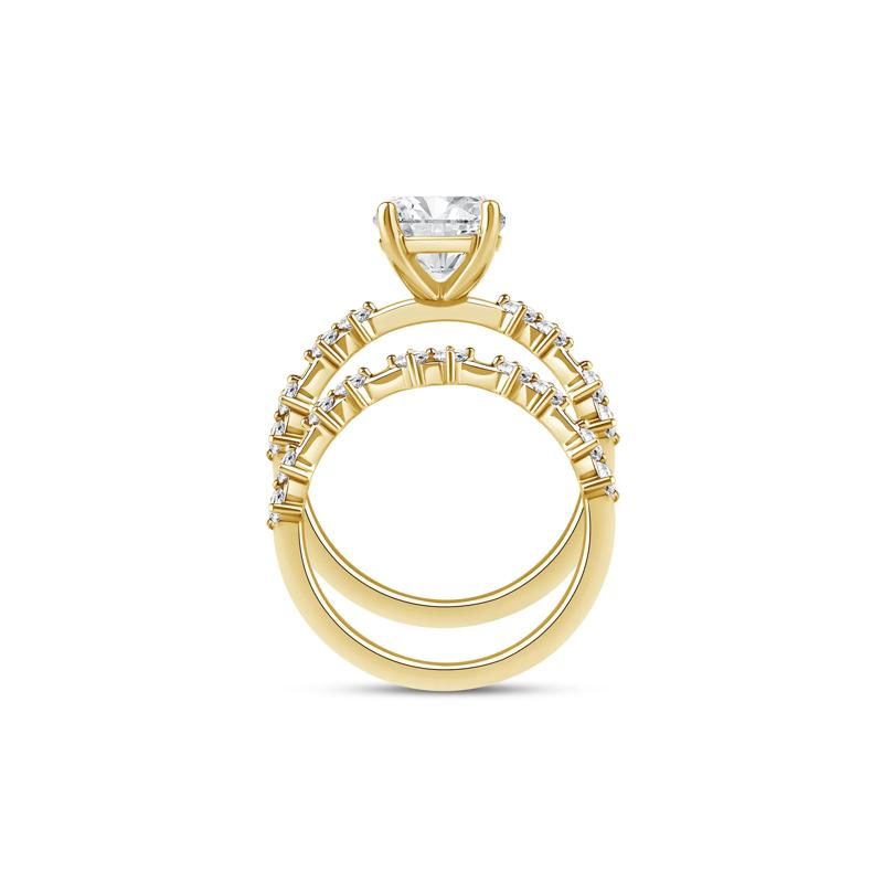 Lab Grown Diamond Semi-Mount Bridal Set in 14K Yellow Gold &#40;1/2 ct. tw.&#41; &#40;Setting Only&#41; – Image 3 of 8