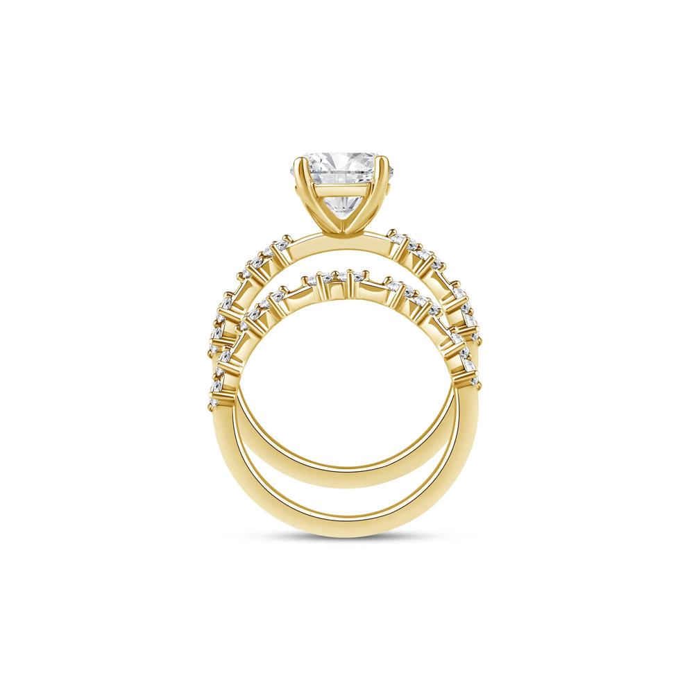 Lab Grown Diamond Semi-Mount Bridal Set in 14K Yellow Gold (1/2 ct. tw.) (Setting Only) – Image 3 of 8