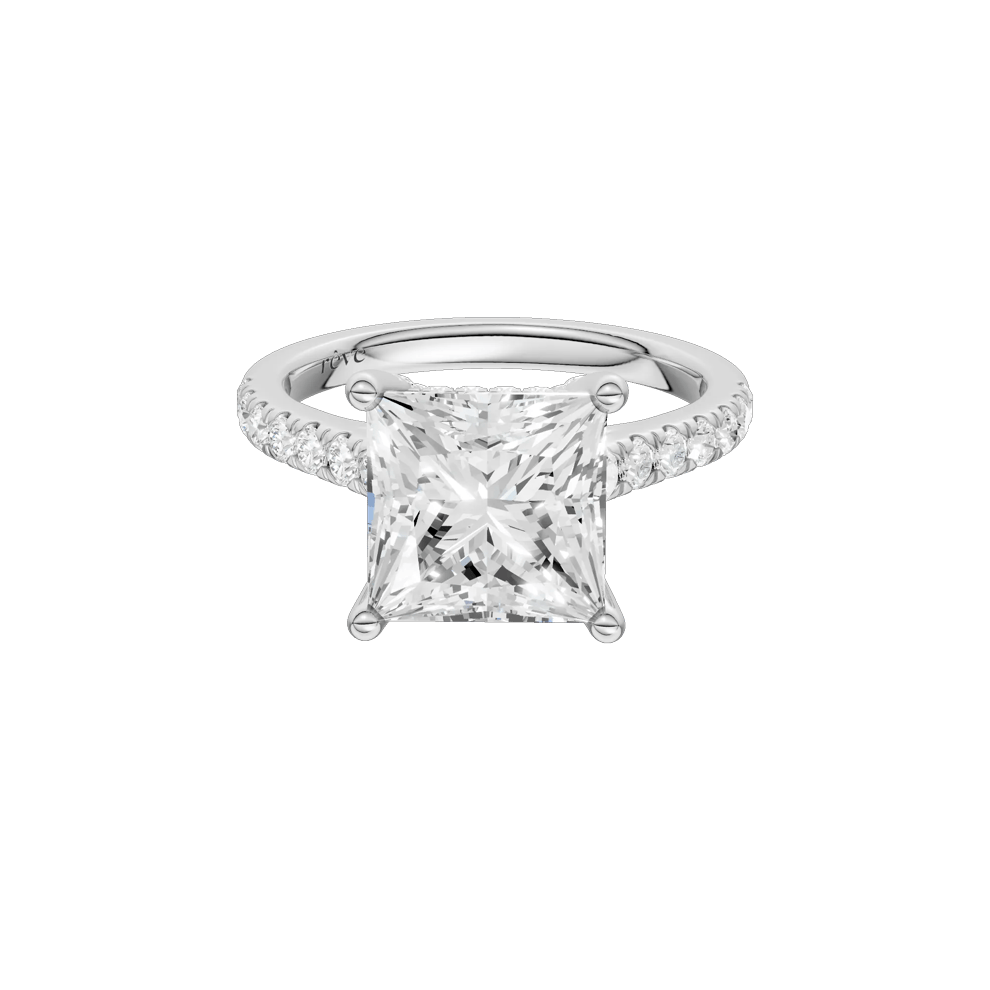 Noreen Lab Grown Diamond Princess-Cut Center Engagement Ring in 14K Gold – Image 1 of 5