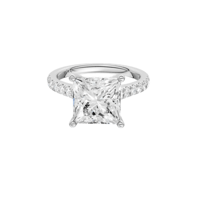 Noreen Lab Grown Diamond Princess-Cut Center Engagement Ring in 14K White Gold (4 1/2 ct. tw.)