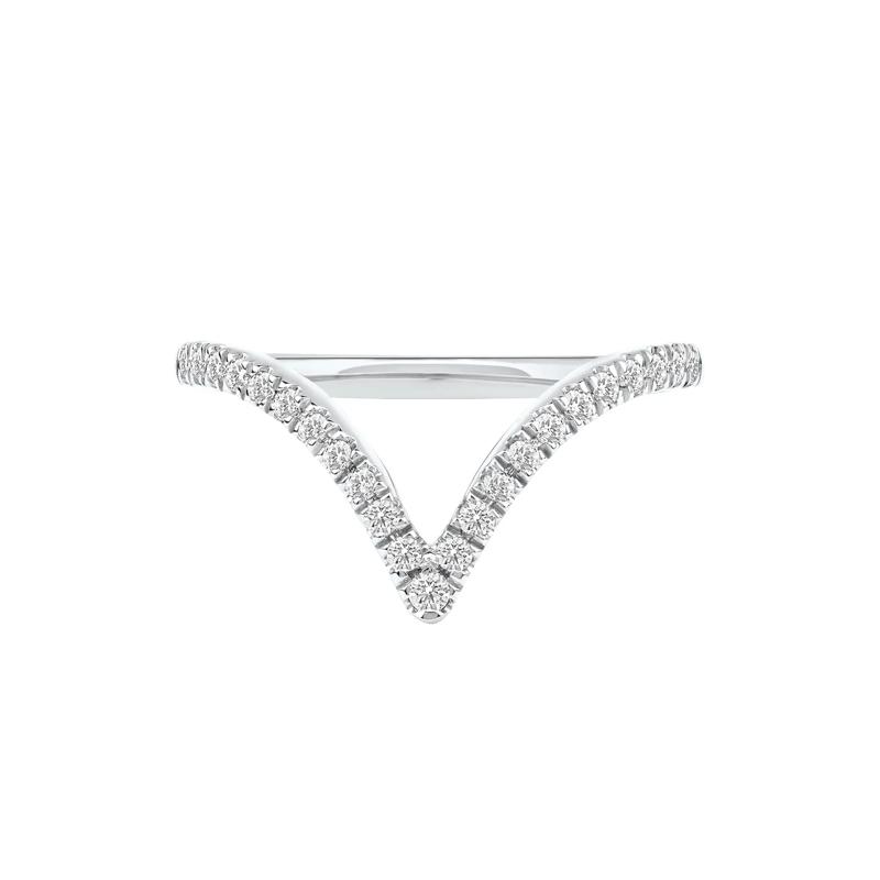 Ellis Lab Grown Diamond Chevron Band in 14K White Gold &#40;1/4 ct. tw.&#41; – Image 1 of 5