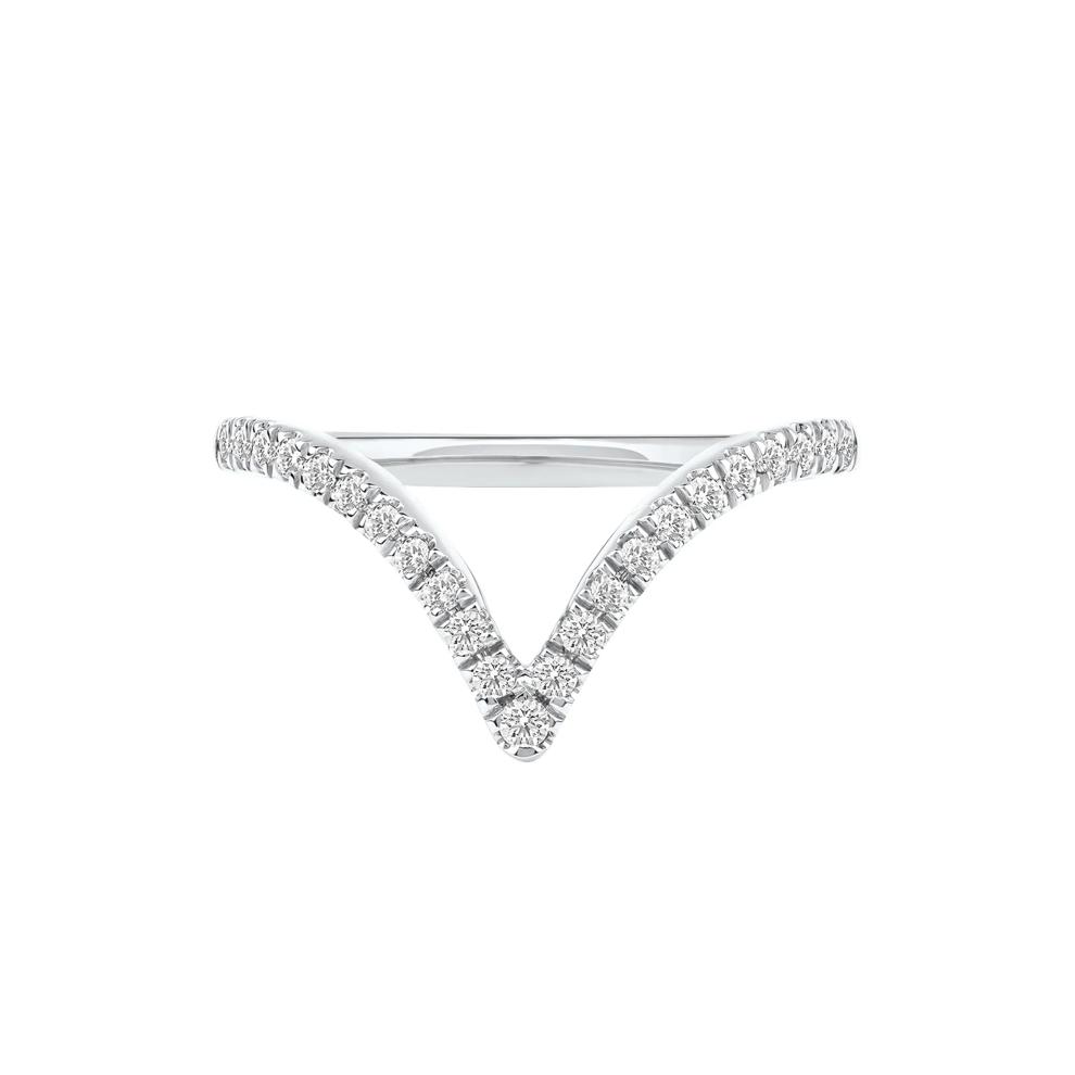 Ellis Lab Grown Diamond Chevron Band in 14K White Gold (1/4 ct. tw.) – Image 1 of 5