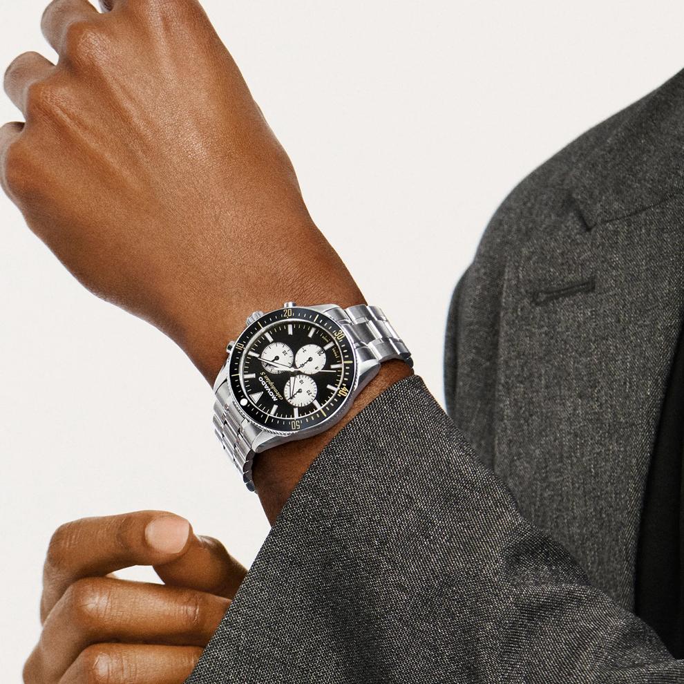 Men's Calendoplan S Chronograph Watch in Stainless Steel – Image 4 of 4