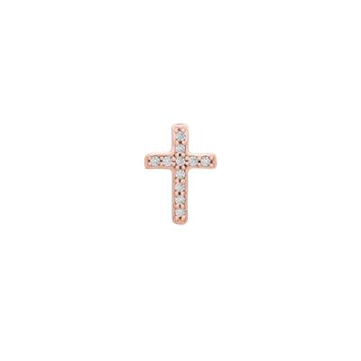 Single Diamond Stud Earring Cross