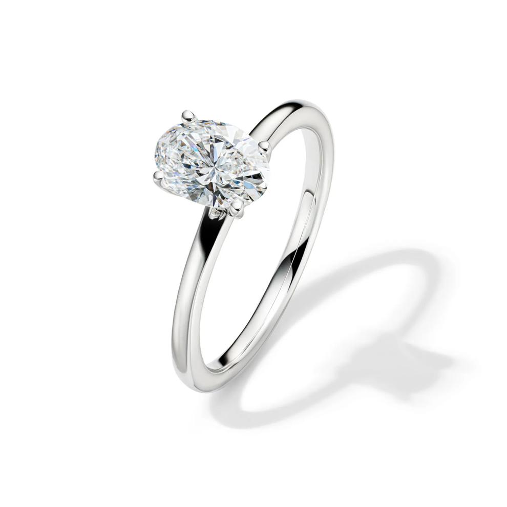 Lab Grown Diamond Oval Solitaire Ring in Platinum (1 ct.) – Image 4 of 4