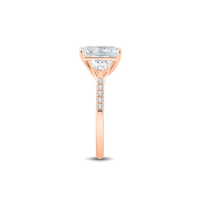 Lab Grown Diamond Radiant-Cut Engagement Ring in 14K Rose Gold &#40;3 1/2 ct. tw.&#41; – Image 3 of 3