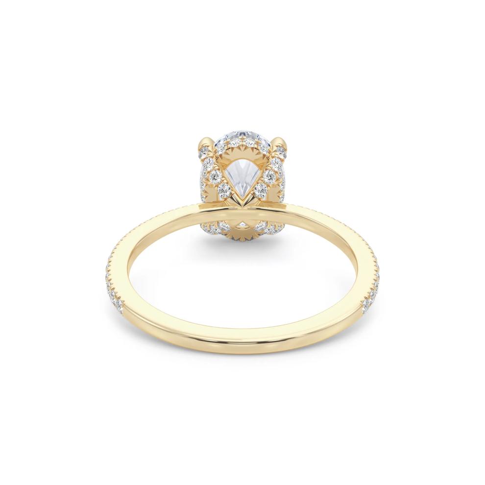 Oval Center Diamond Engagement Ring in 18K Yellow Gold (2 3/8 ct. tw.) – Image 4 of 5