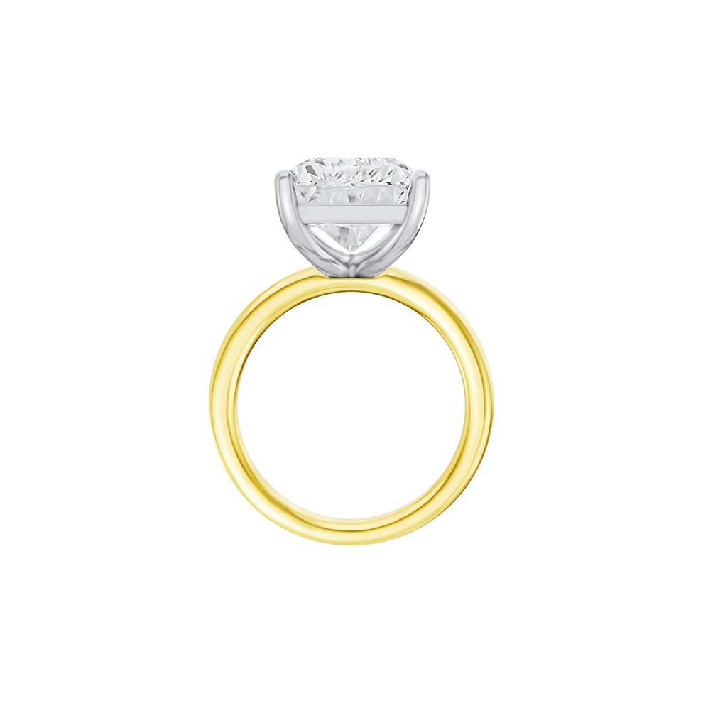 Lab Grown Diamond Radiant-Cut Solitaire Ring in 14K Yellow &amp; White Gold (8 ct.) – Image 2 of 4