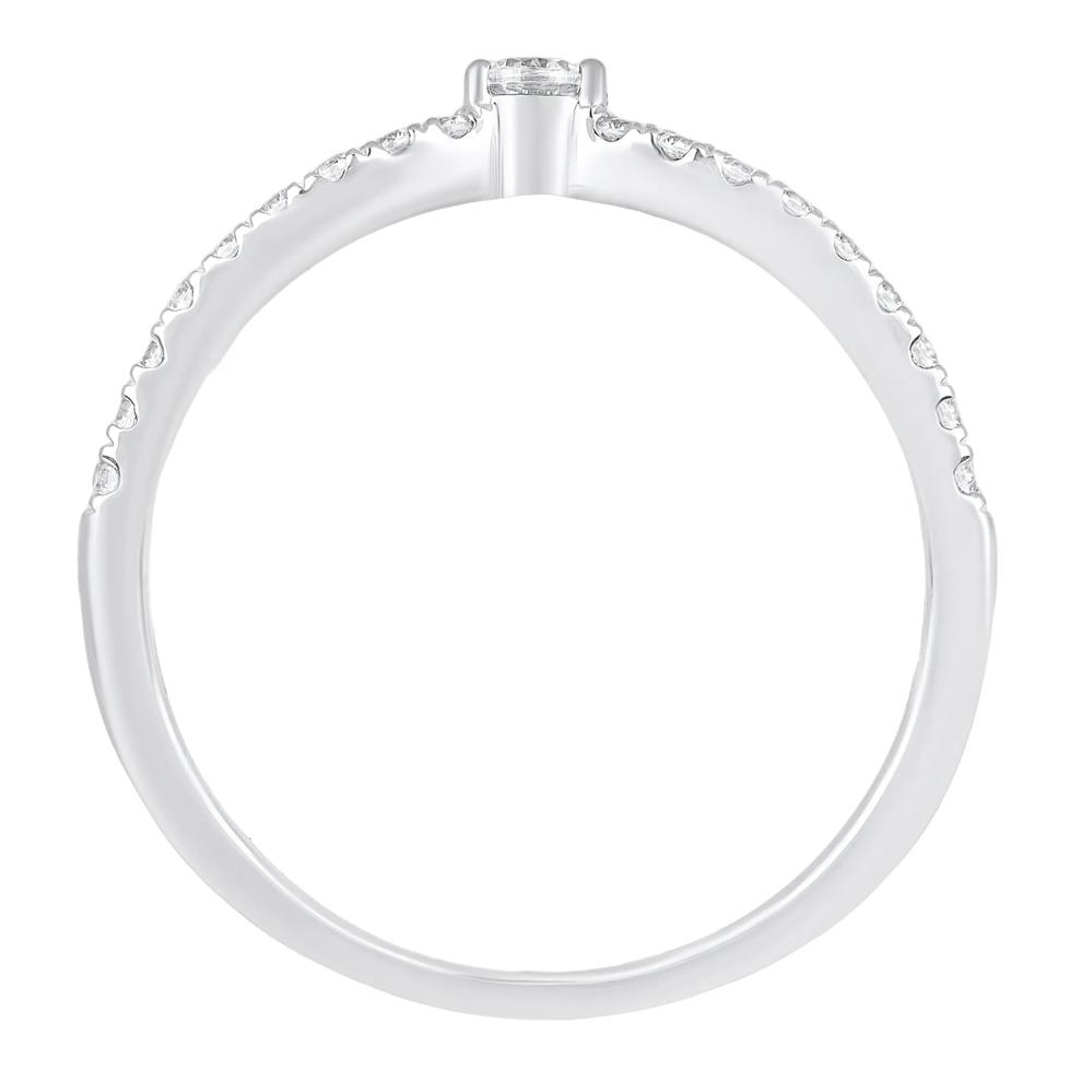 Diamond Contour Band in 10K White Gold (1/5 ct. tw.) – Image 2 of 3