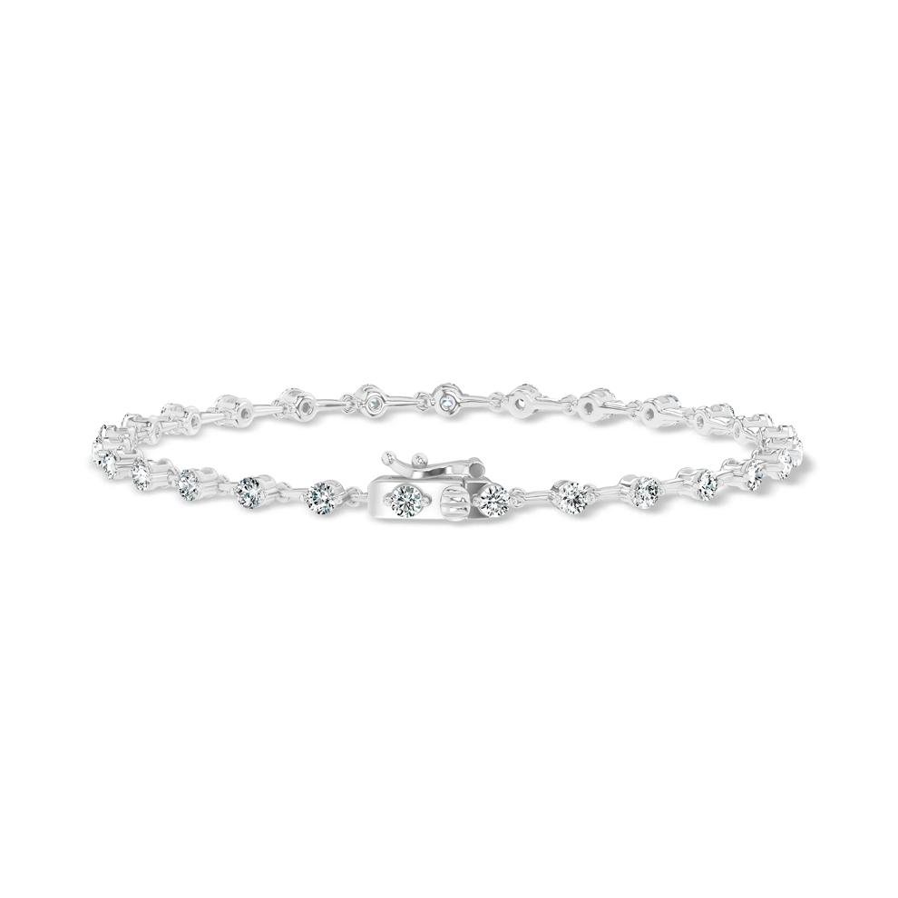 Lab Grown Diamond Sticks &amp; Stones Bracelet in 10K White Gold (1 1/4 ct. tw.) – Image 2 of 2