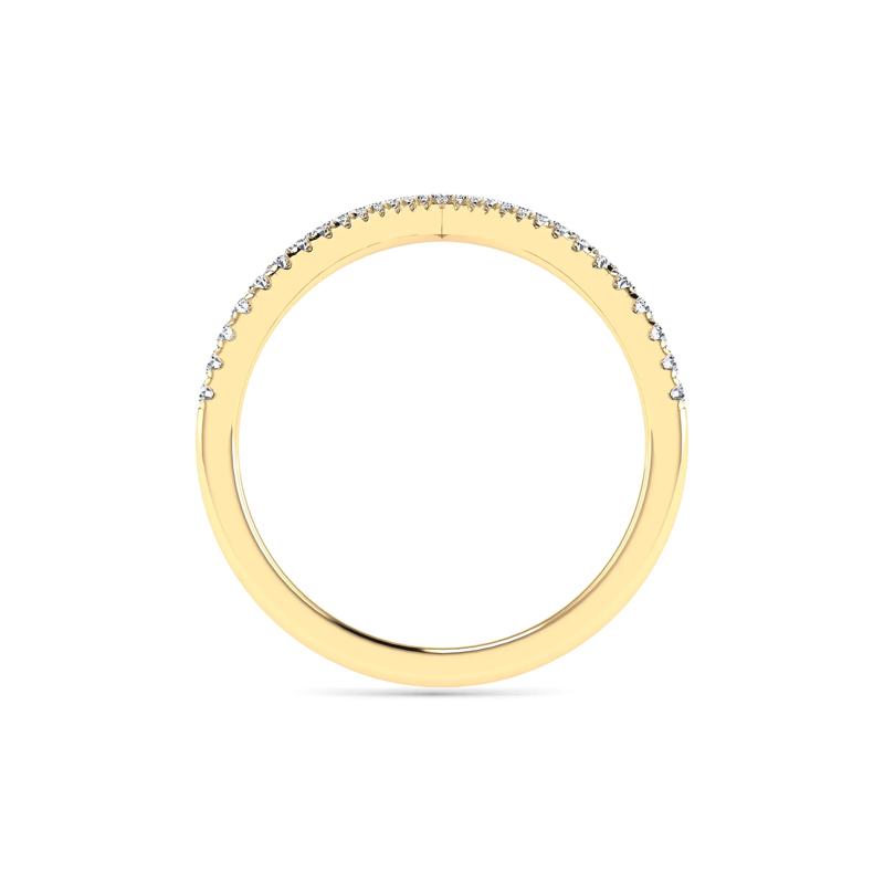 Diamond Chevron Ring in 14K Yellow Gold (1/5 ct. tw.) – Image 2 of 5