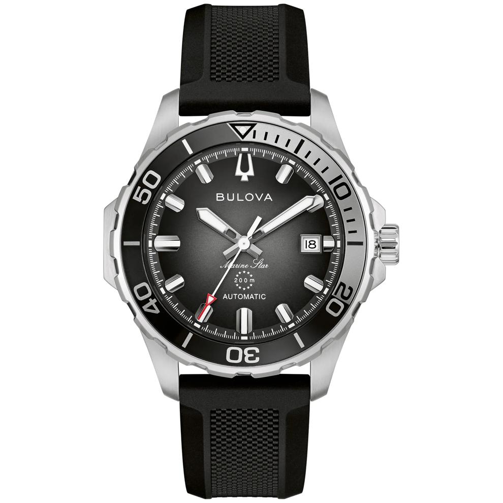 Men's Marine Star Watch With a Black Rubber Strap – Image 1 of 3