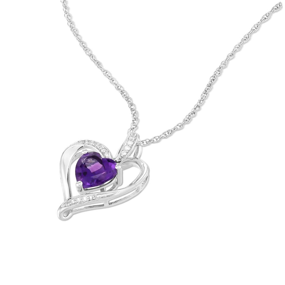 Amethyst Heart Necklace – Image 2 of 4