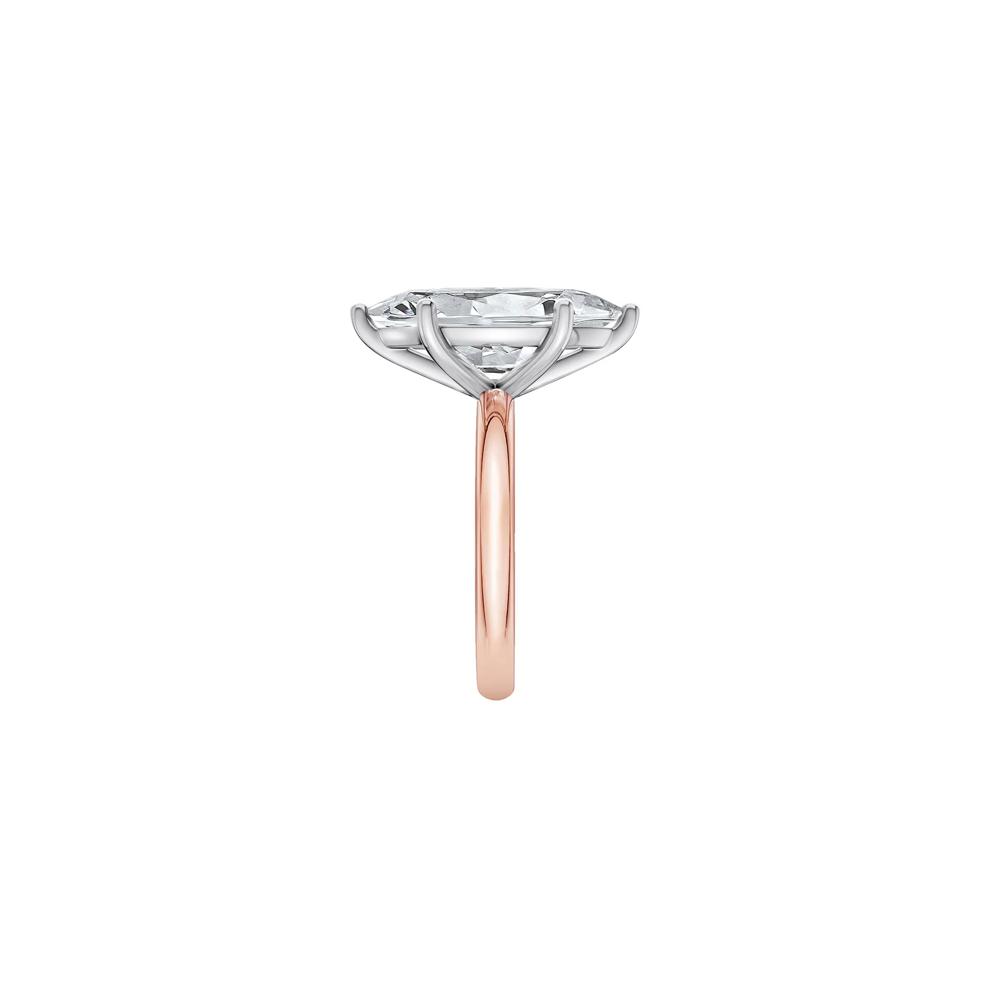 Lab Grown Diamond Marquise Solitaire Engagement Ring in 14K Rose &amp; White Gold (5 ct.) – Image 3 of 4