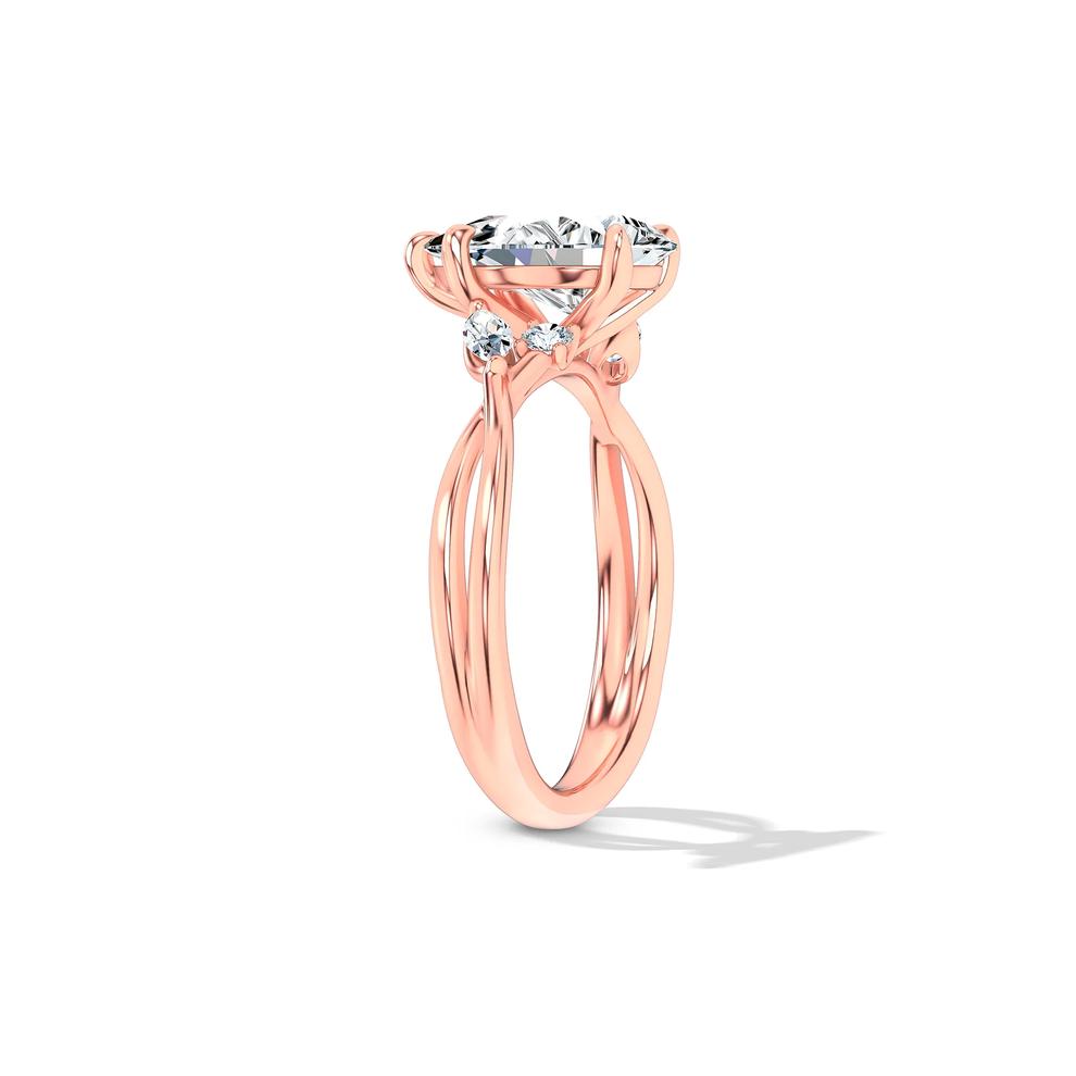 Lab Grown Diamond Pear-Shaped Twist-Shank Engagement Ring in 14K Rose Gold (2 1/8 ct. tw.) – Image 3 of 4