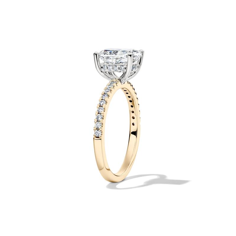 Lab Grown Diamond Elongated Cushion Engagement Ring in 14K Yellow Gold &#40;2 1/4 ct. tw.&#41; – Image 3 of 4
