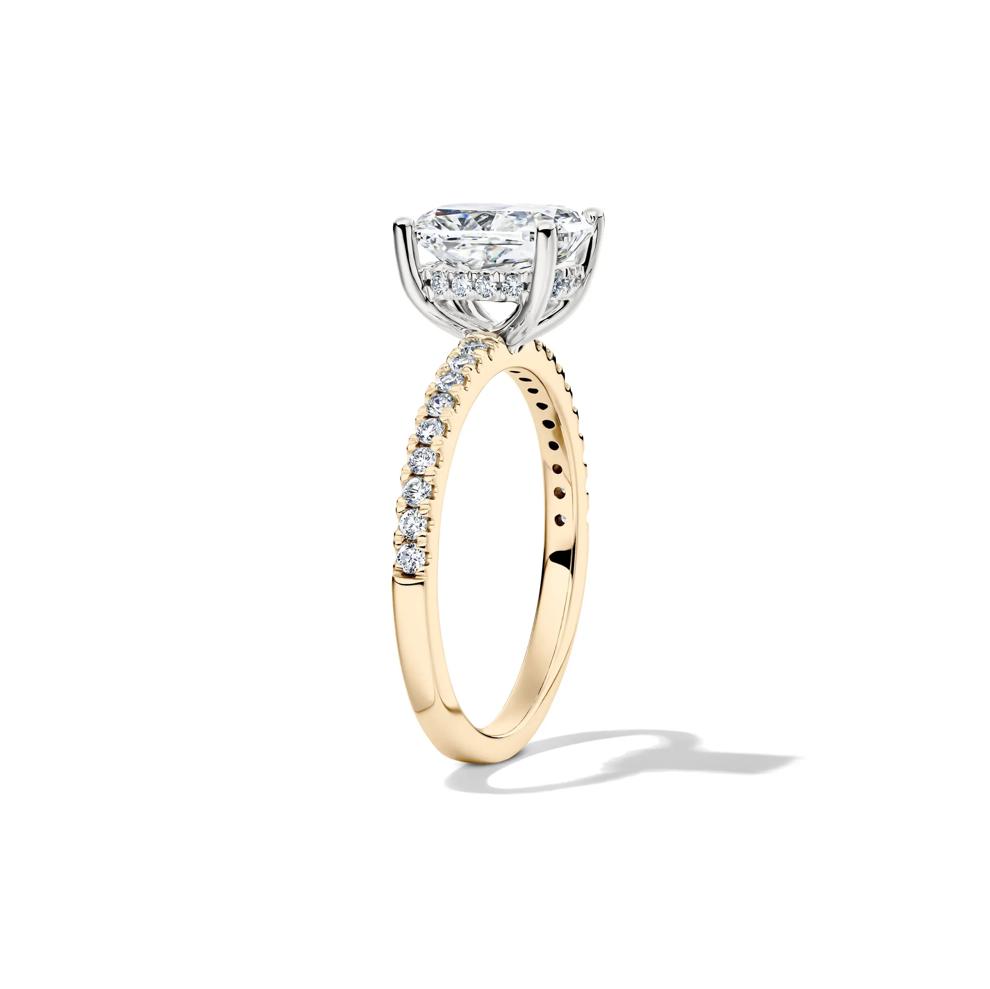 Lab Grown Diamond Elongated Cushion Engagement Ring in 14K Yellow Gold (2 1/4 ct. tw.) – Image 3 of 4