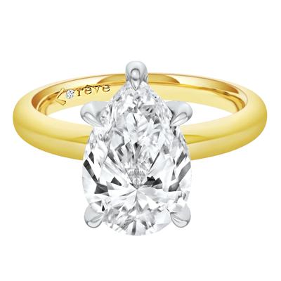 Tinsley Lab Grown Diamond Pear-Shaped Engagement Ring in 14K Yellow & White Gold (3 1/5 ct. tw.)
