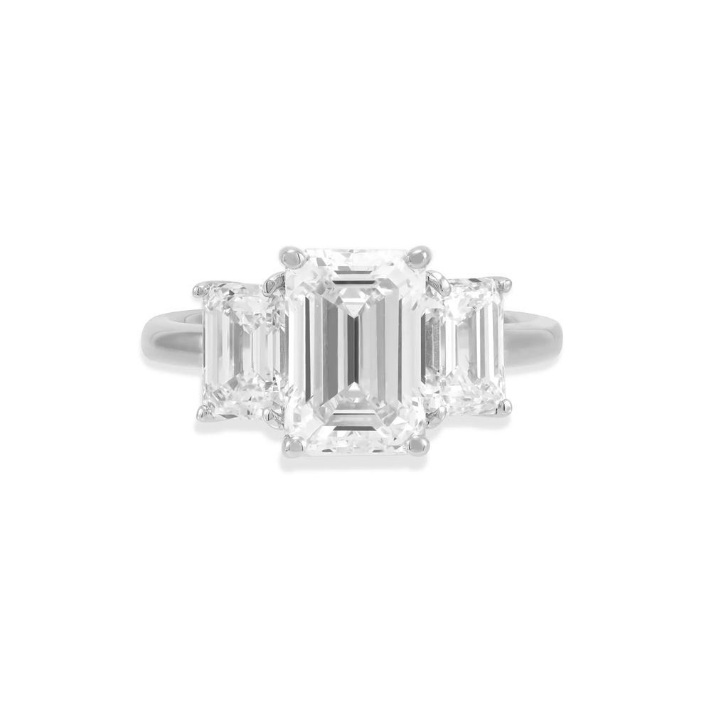 Lab Grown Diamond Three-Stone Engagement Ring in 14K White Gold (5 ct. tw.) – Image 1 of 4