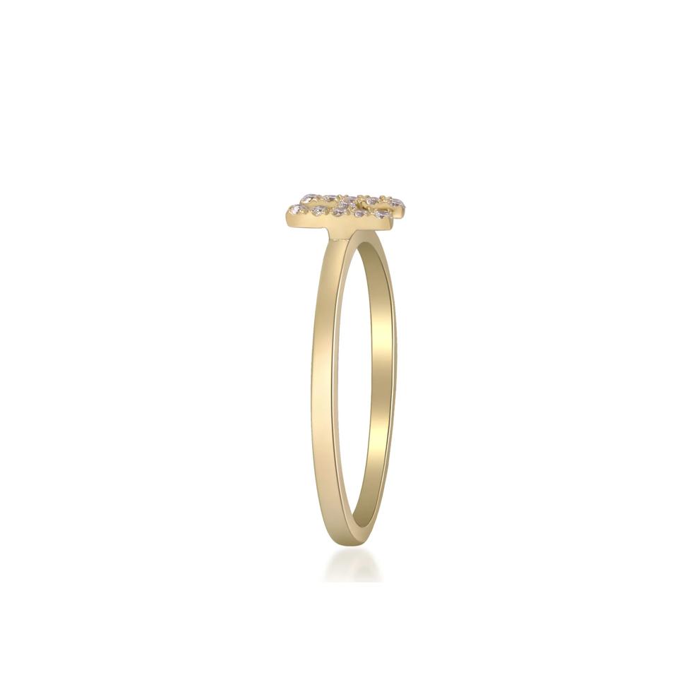 Diamond Accent "H" Initial Ring in 10K Yellow Gold – Image 3 of 5