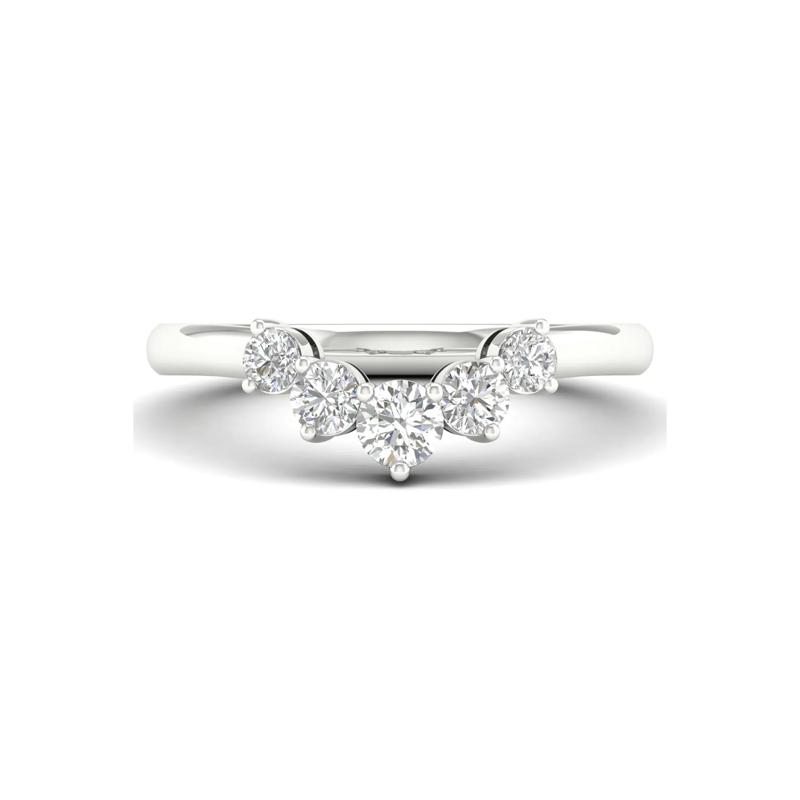 Lab Grown Diamond Contour Band in 14K White Gold &#40;1/2 ct. tw.&#41;  – Image 1 of 4