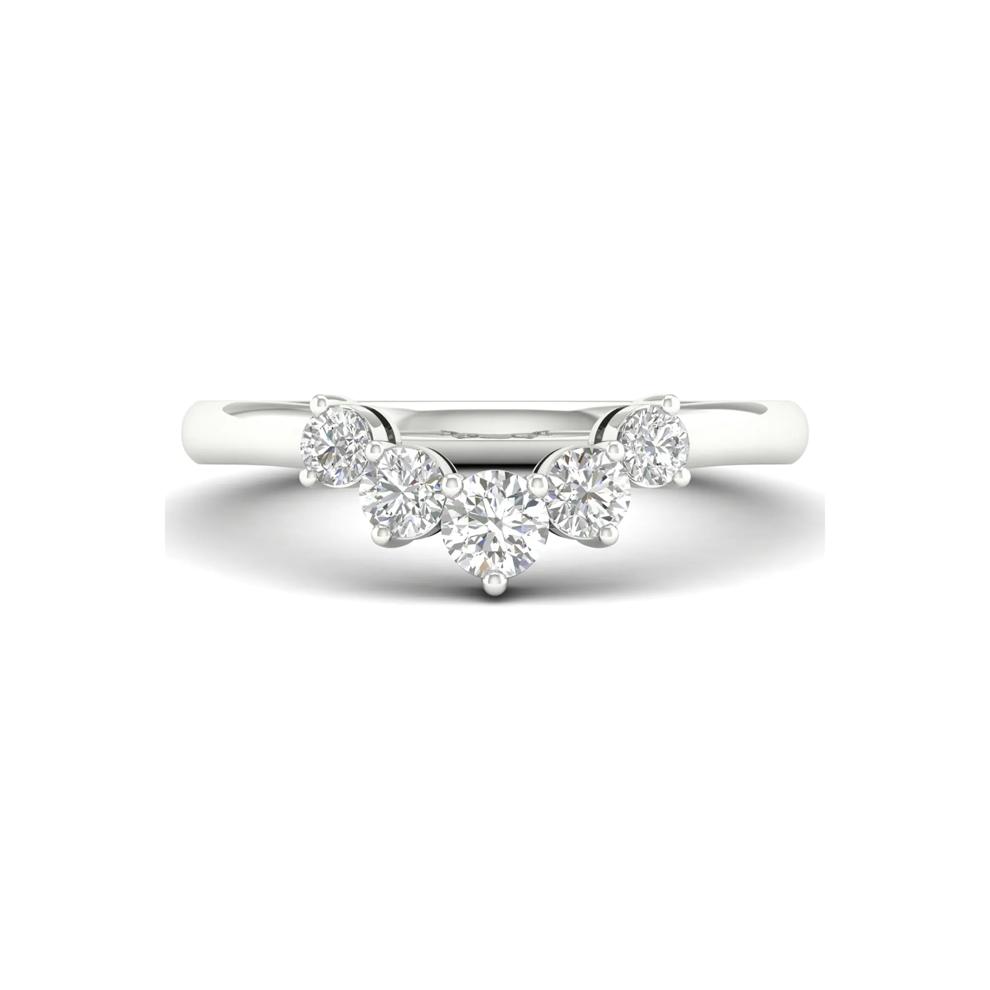 Lab Grown Diamond Contour Band in 14K White Gold (1/2 ct. tw.)  – Image 1 of 4
