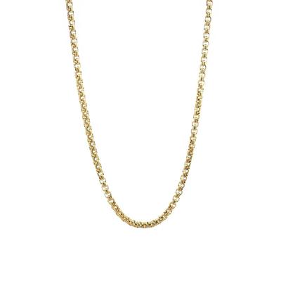 Box Chain in 10K Yellow Gold, 24"