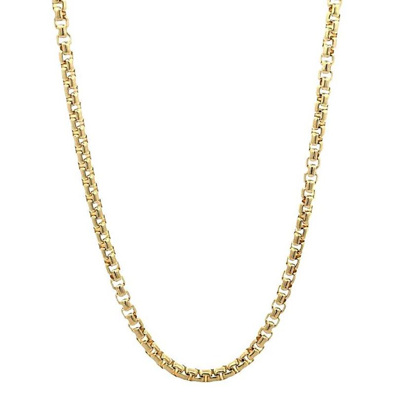 Box Chain in 10K Yellow Gold, 24&quot; – Image 1 of 3