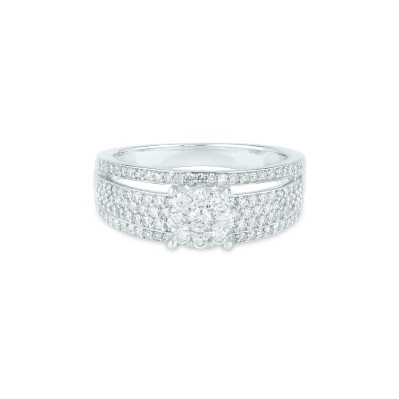 Diamond Composite Engagement Ring in 10K White Gold &#40;3/4 ct. tw.&#41; – Image 1 of 3