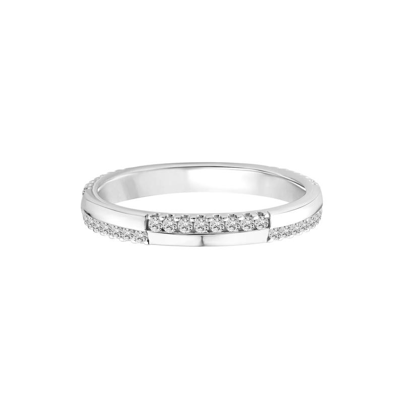 Diamond Stack Band in 10K White Gold &#40;1/4 ct. tw.&#41; – Image 1 of 3
