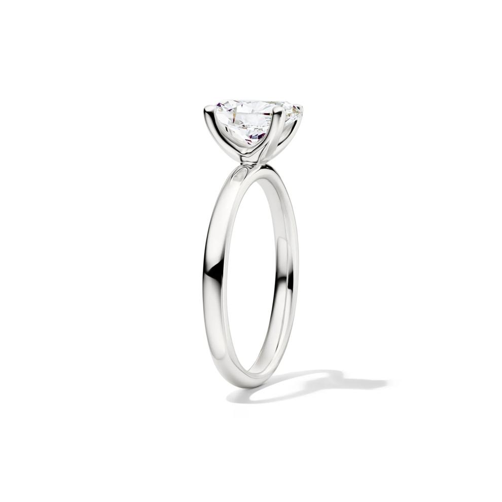 Diamond Oval Solitaire Engagement Ring in 14K White Gold (1 1/2 ct.) – Image 3 of 5