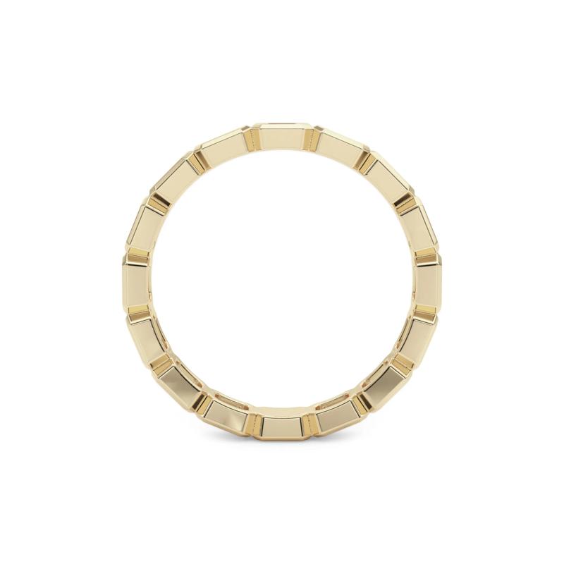 Diamond Emerald-Cut Bezel-Set True Eternity Band in 14K Yellow Gold  – Image 2 of 5