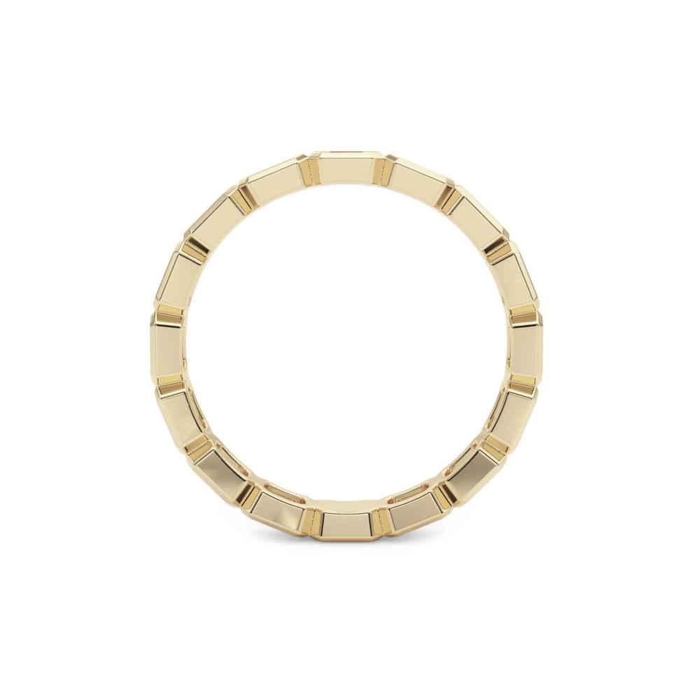 Diamond Emerald-Cut Bezel-Set True Eternity Band in 14K Yellow Gold  – Image 2 of 5