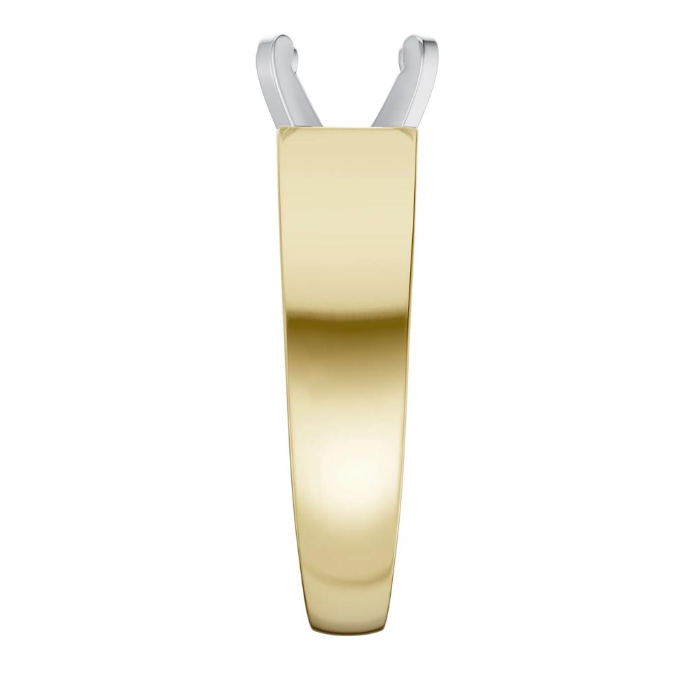 Wide Cathedral Semi-Mount Engagement Ring in 14K Gold, 6MM (Setting Only) – Image 6 of 6