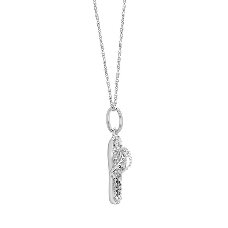 Diamond Flip-Flop Pendant in 10K White Gold &#40;1/10 ct. tw.&#41; – Image 3 of 4