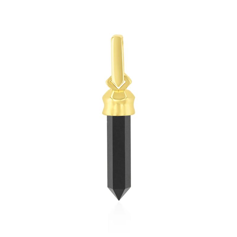 Men's Onyx Crystal Charm in Vermeil – Image 1 of 3