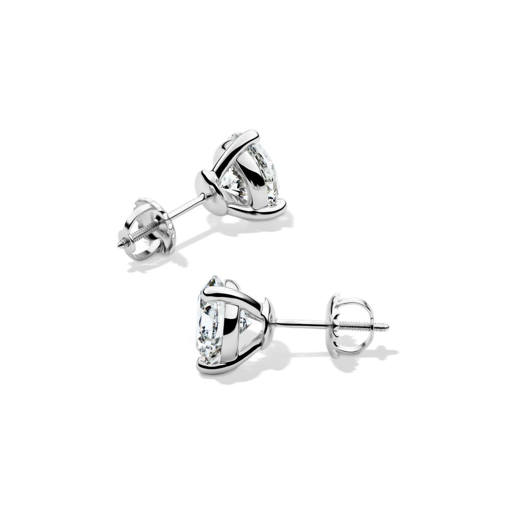 Lab Grown Diamond Martini Stud Earrings in 14K White Gold (3 ct. tw.)  – Image 2 of 3