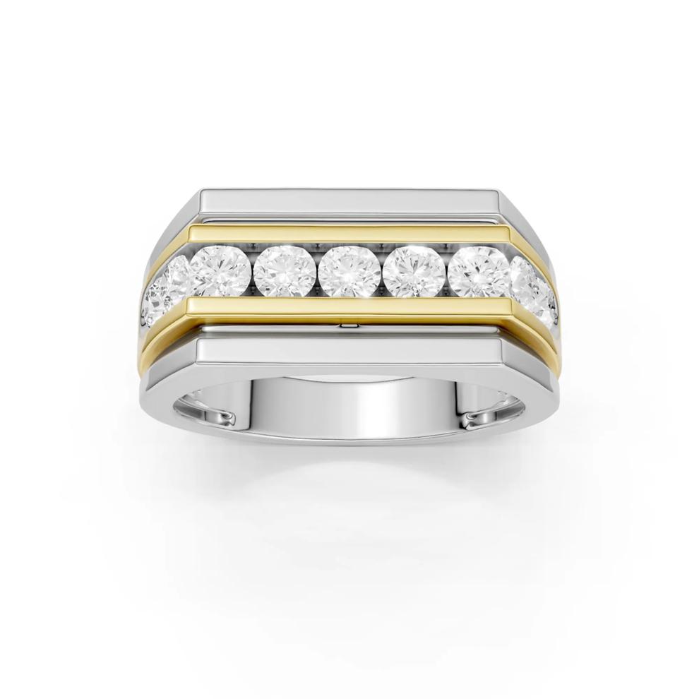 Men's Diamond Geometric Band in 10K White Gold (1 ct. tw.) – Image 1 of 4