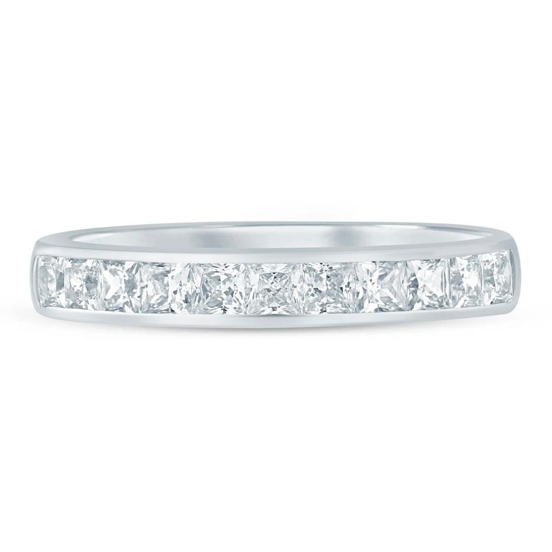 Princess-Cut Diamond Channel-Set Band in 14K White Gold &#40;1 ct. tw.&#41; – Image 1 of 3