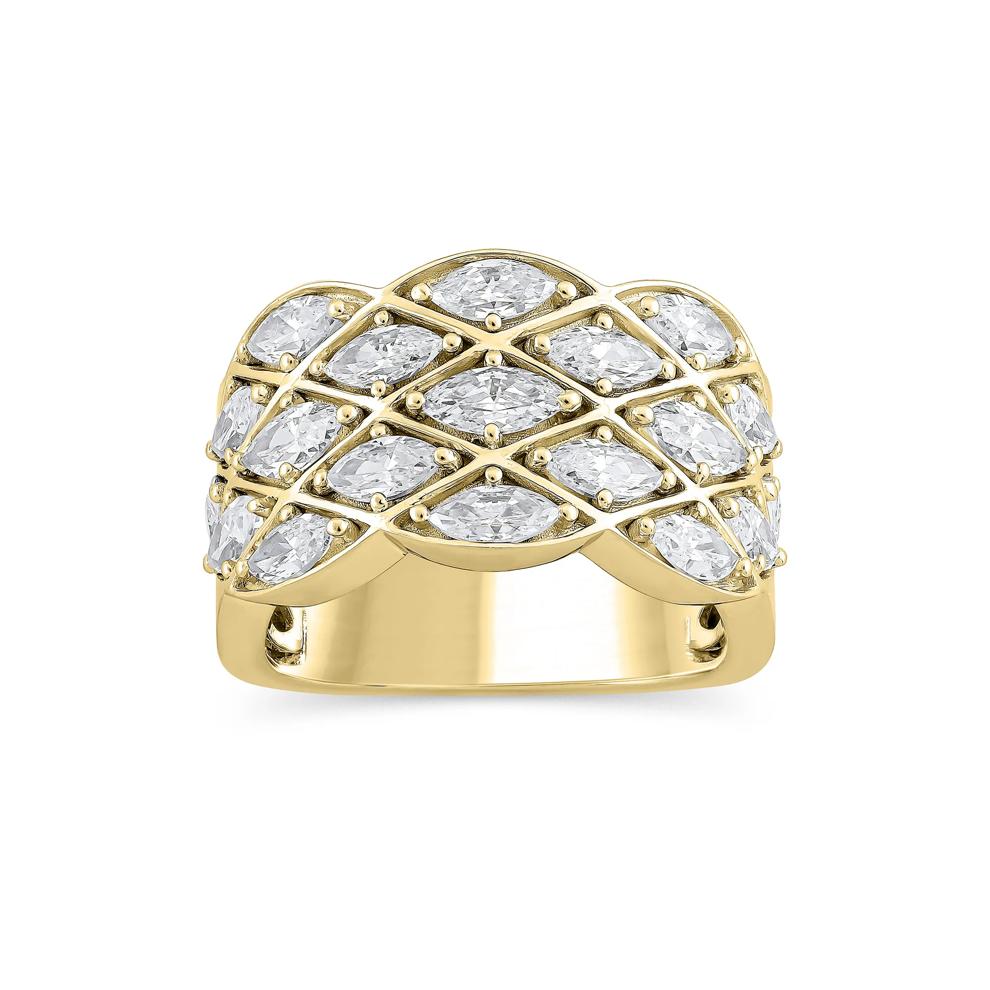 Diamond Multi-Row Band in 14K Yellow Gold (3 ct. tw.) – Image 1 of 3